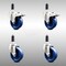 Service Caster 4 Inch 316SS Solid Poly Swivel 1-1/8 Inch Expanding Stem Caster Lock Brake, 2PK SCC-SS316TTLEX20S414-SPUS-2-S-2-118 - alternate 2